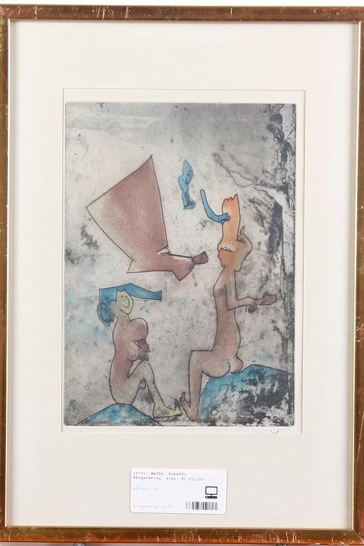 MATTA, ROBERTO. Färgetsning, sign. Nr 61/100.