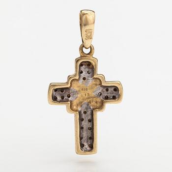 Hänge, 14K guld, diamanter 0.12 ct tot enl gravyr.