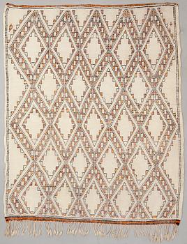 A MOROCCAN BENI OURAIN CARPET. Circa 244 x 198 cm.
