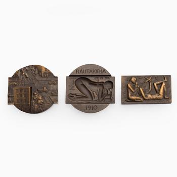 Kauko Räsänen, medalj, "Rautakirja 1910", signerad Kauko Räsänen 1985.