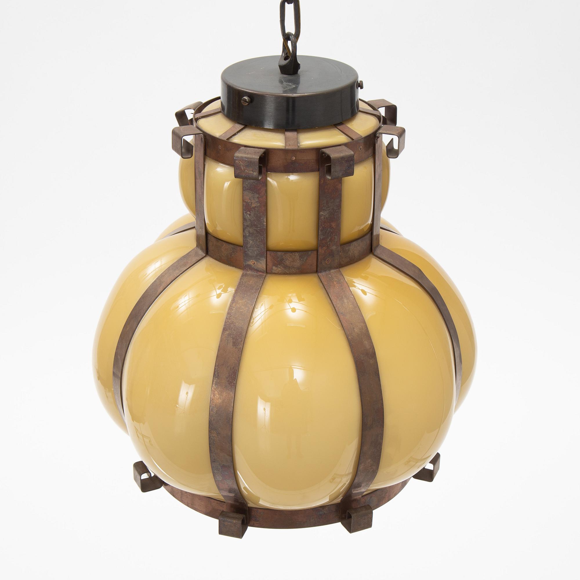 Tyringe Konsthantverk, taklampor, ett par, 1900-talets mitt.