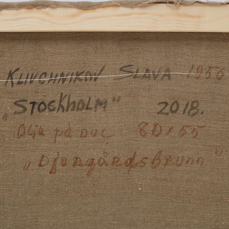 Vjeteslav Kliuchnikov, olja på duk, signerad. Daterad 2018 a tergo.