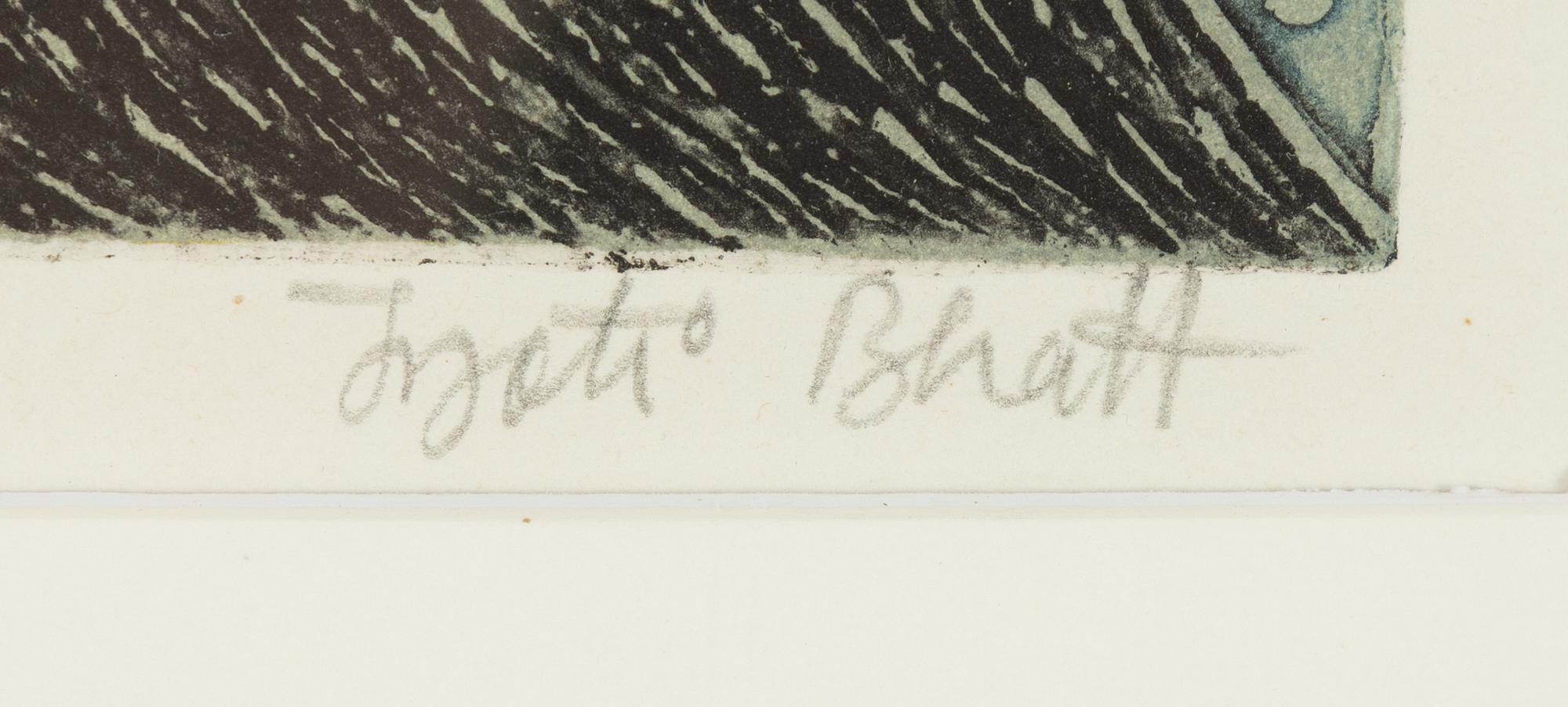 Jyoti Bhatt, etching in colours, 1978, signed AP.