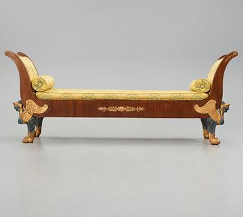 An empire /empirestyle mahogany daybed, 19th century.
