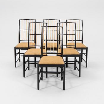 Josef Frank, chairs 6 pcs model no. 2025 for Firma Svenskt tenn 21st century.