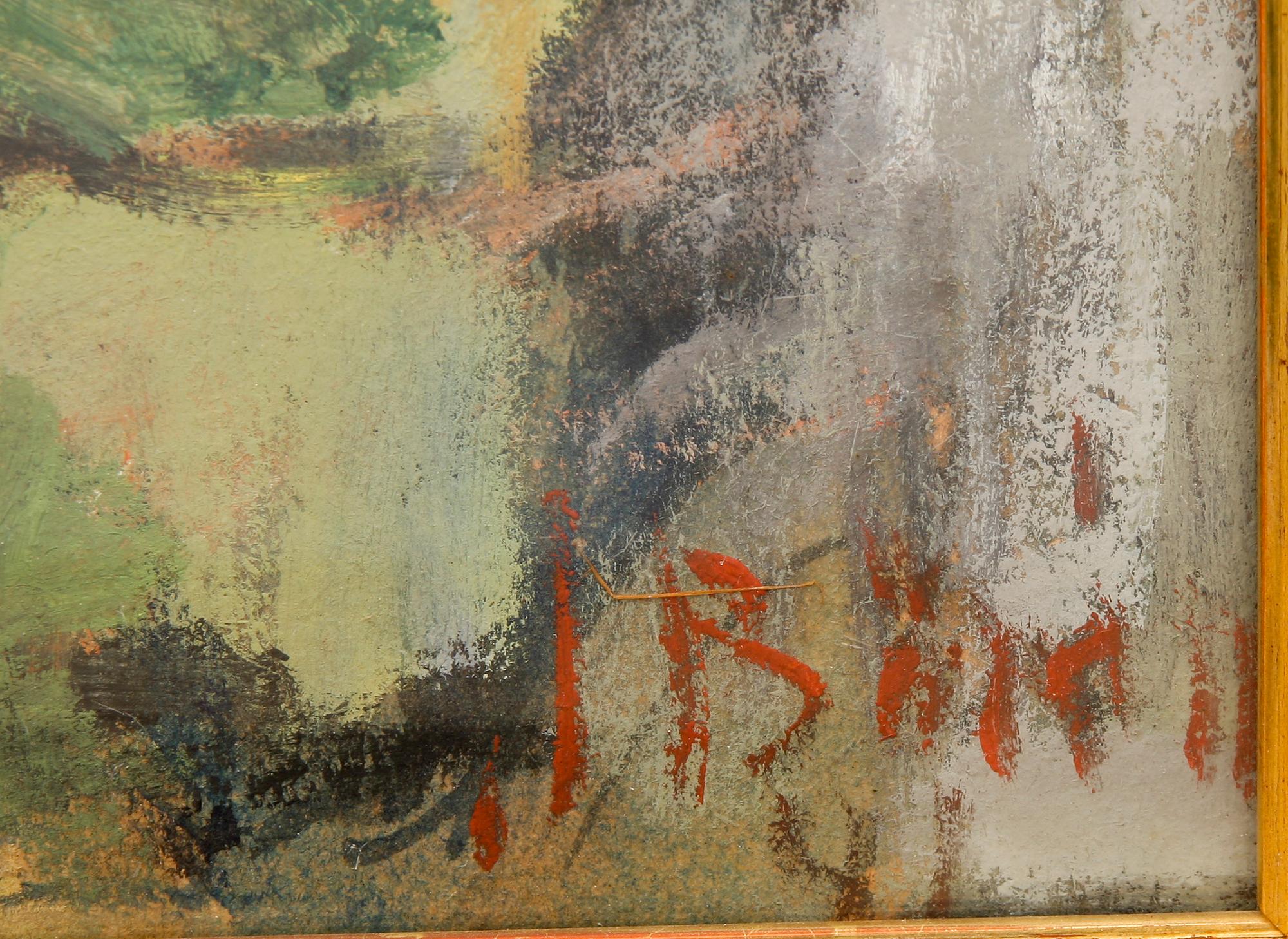 JOHN BÖRÉN, olja på pannå, sign.