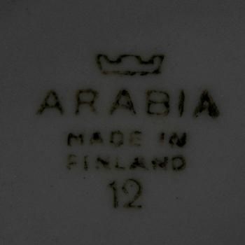 DELAR AV BARNSERVIS, 28 delar, porslin samt glas, Arabia, 1920-talet samt 1900-talets mitt.