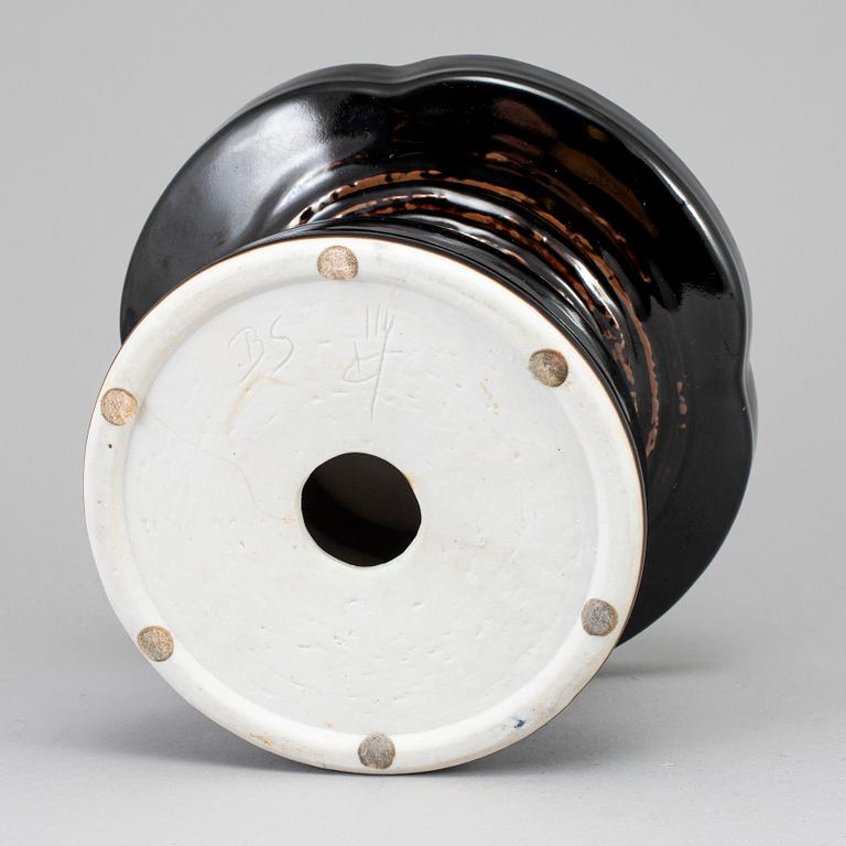 BRITT-LOUISE SUNDELL, BRITT-LOUISE SUNDELL, a stoneware candlestick, Gustavsberg studio.