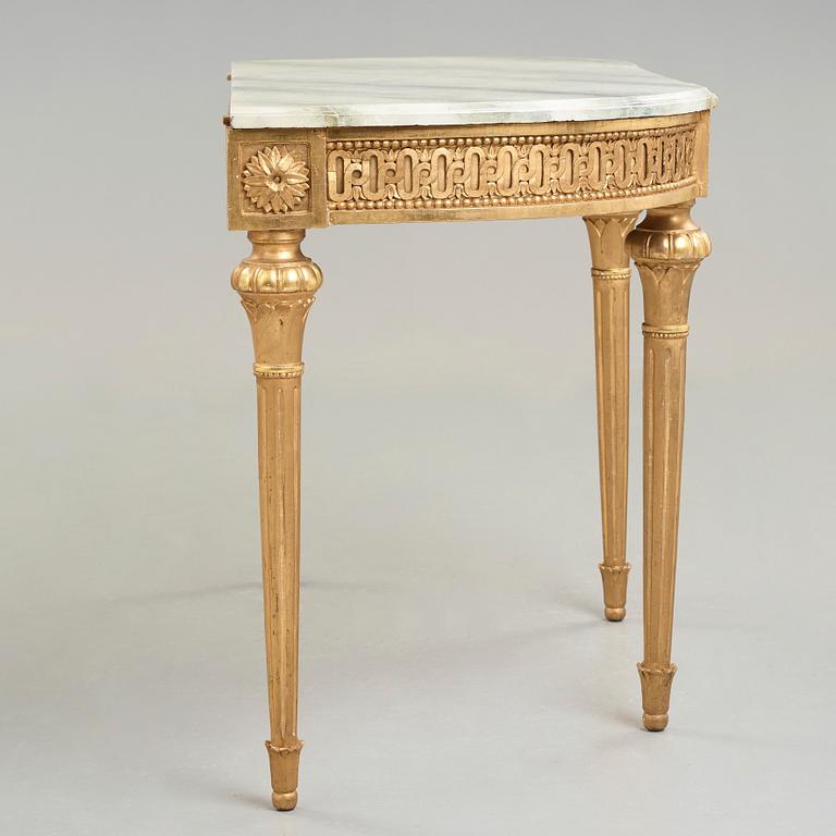 A late Gustavian console table from the first half of the 19th century.