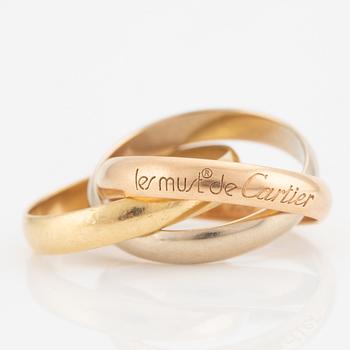 Cartier, ring, "Trinity", 18K gold in three colours.