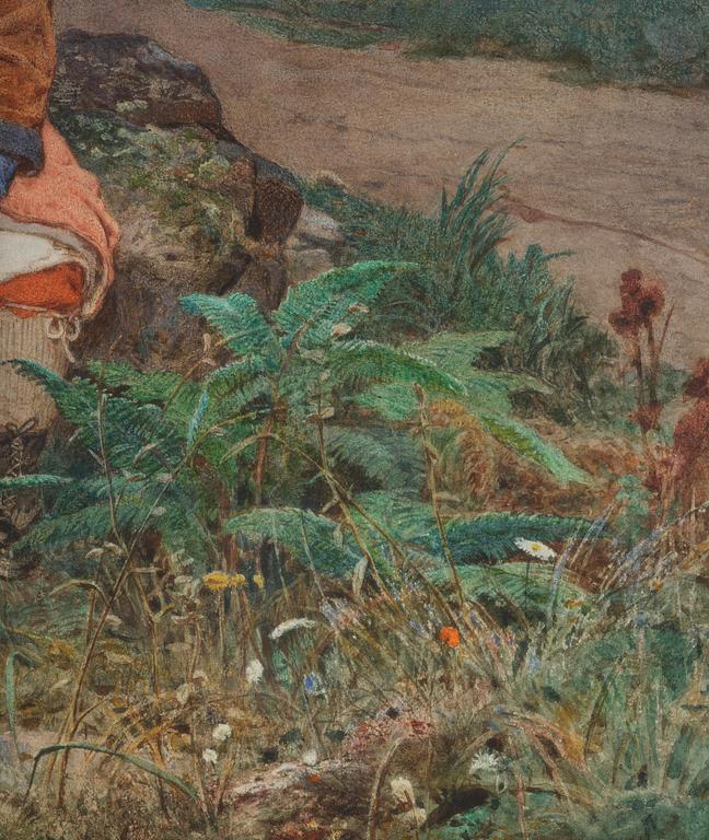 Julius Kronberg, Snöra skon.