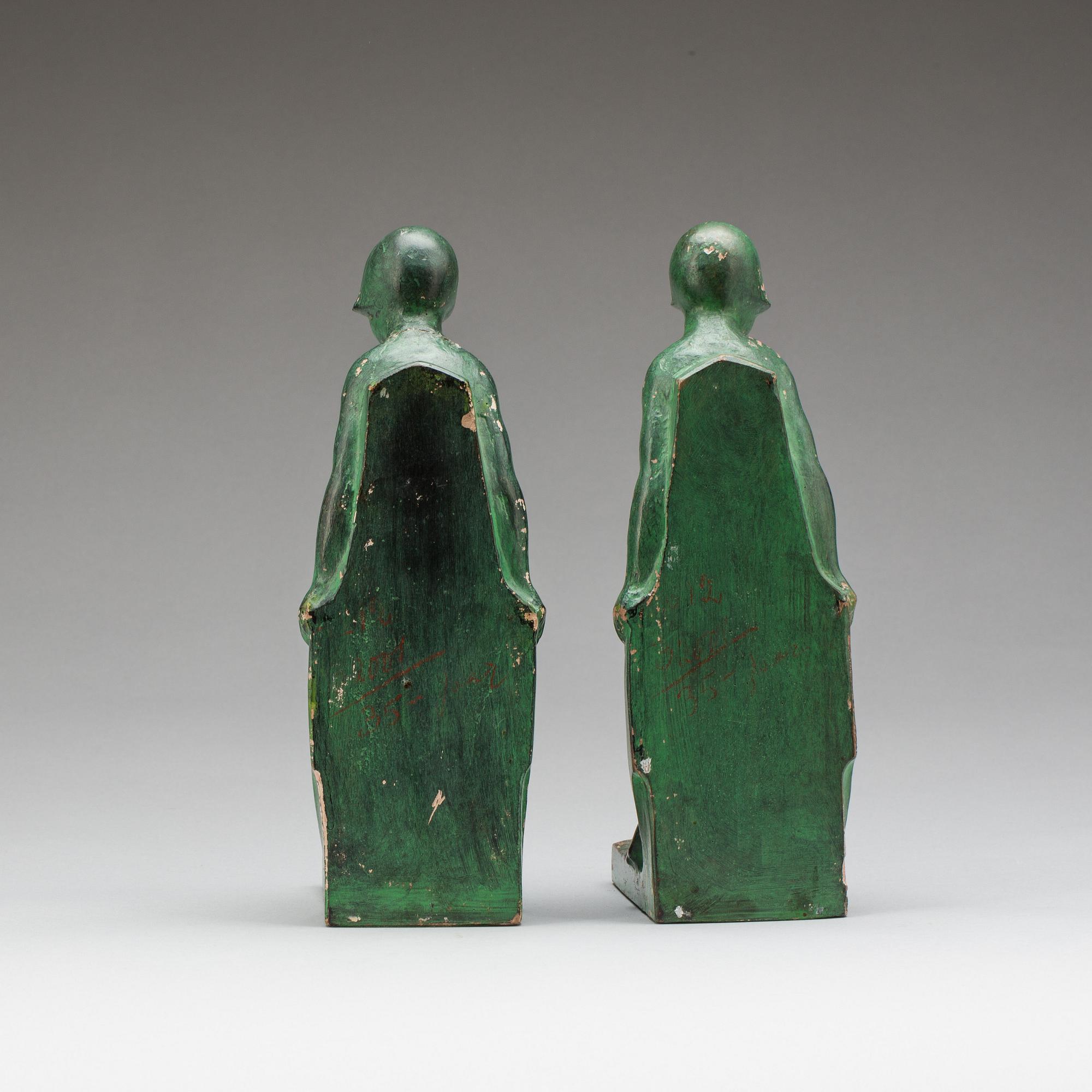 BOKSTÖD, ett par. Art-deco, 1900-tal.