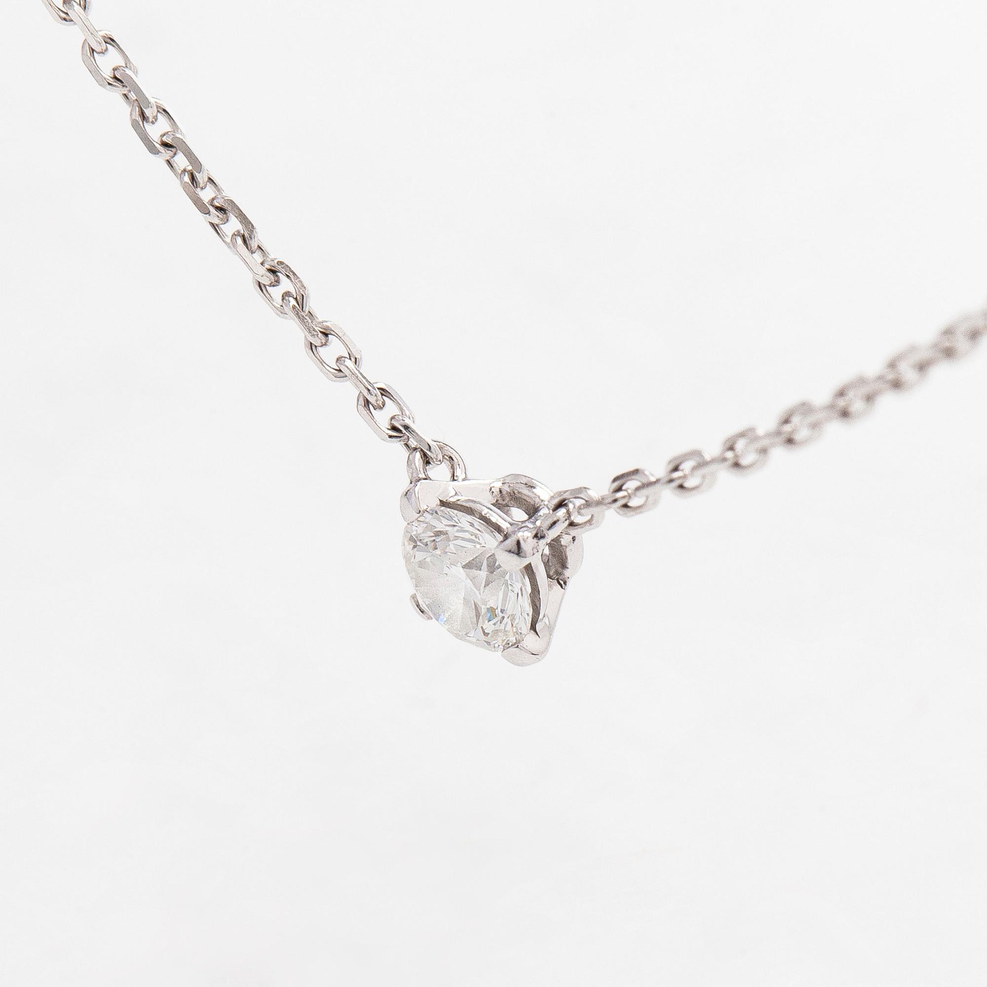 Cartier, halsband, "1895", 18K vitguld med briljantslipad diamant.