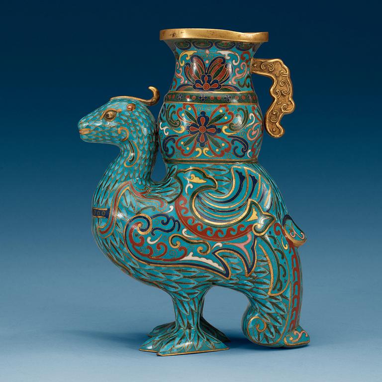 A cloisonné joss stick holder, Qing dynasty.