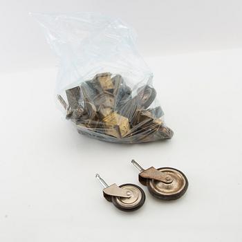 Fittings, handles, hinges, keys, etc. 19th/20th century.