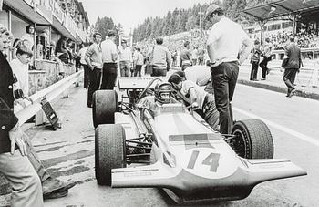 Kenneth Olausson, 
"Ronnie Peterson, March, in his second F1-GP - Spa, Belgien, 1970".