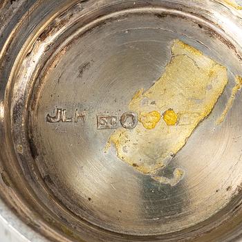 Silver, 5 pieces, Sweden 19th-20th century.