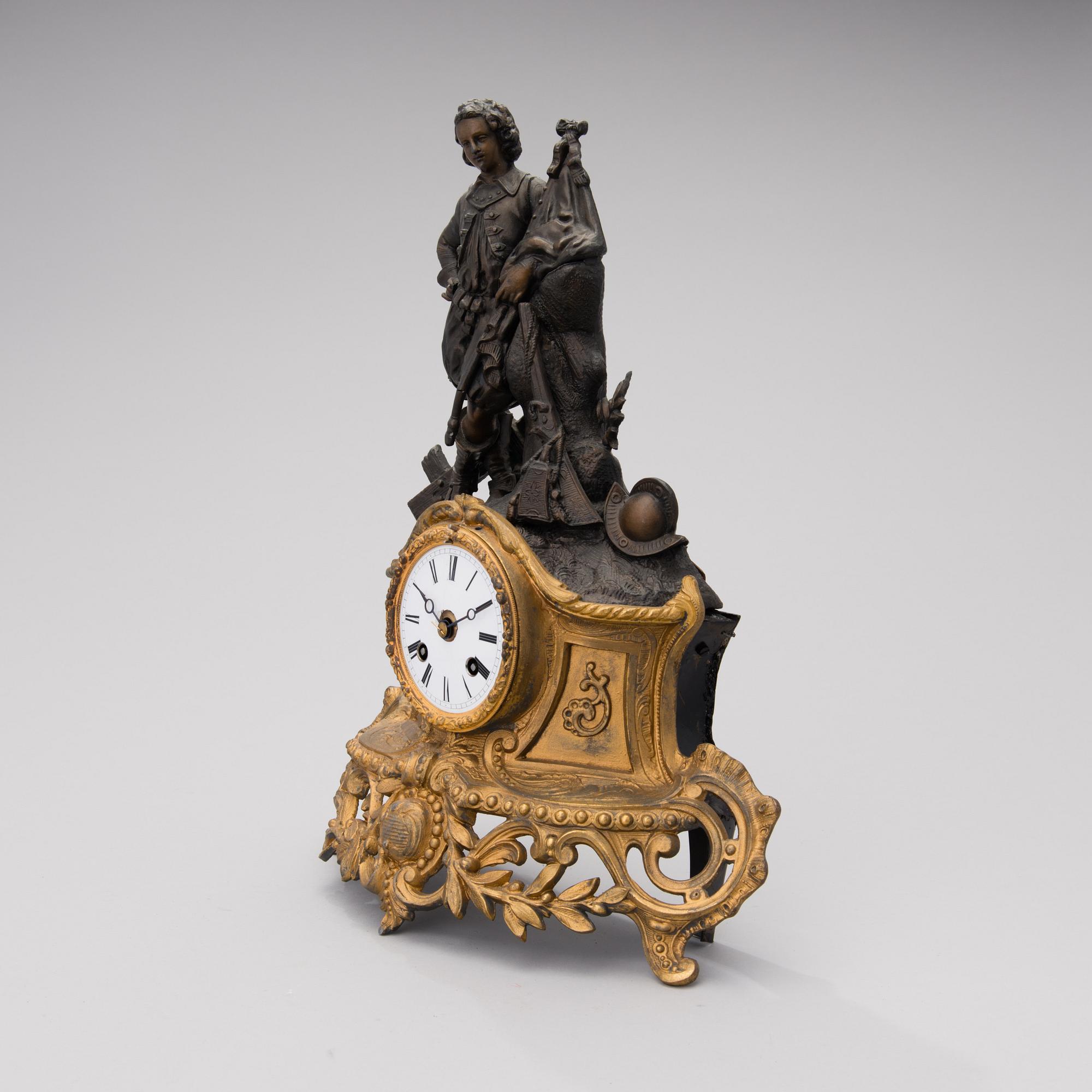 A French mid-19th century Japy Frères, mantelclock.