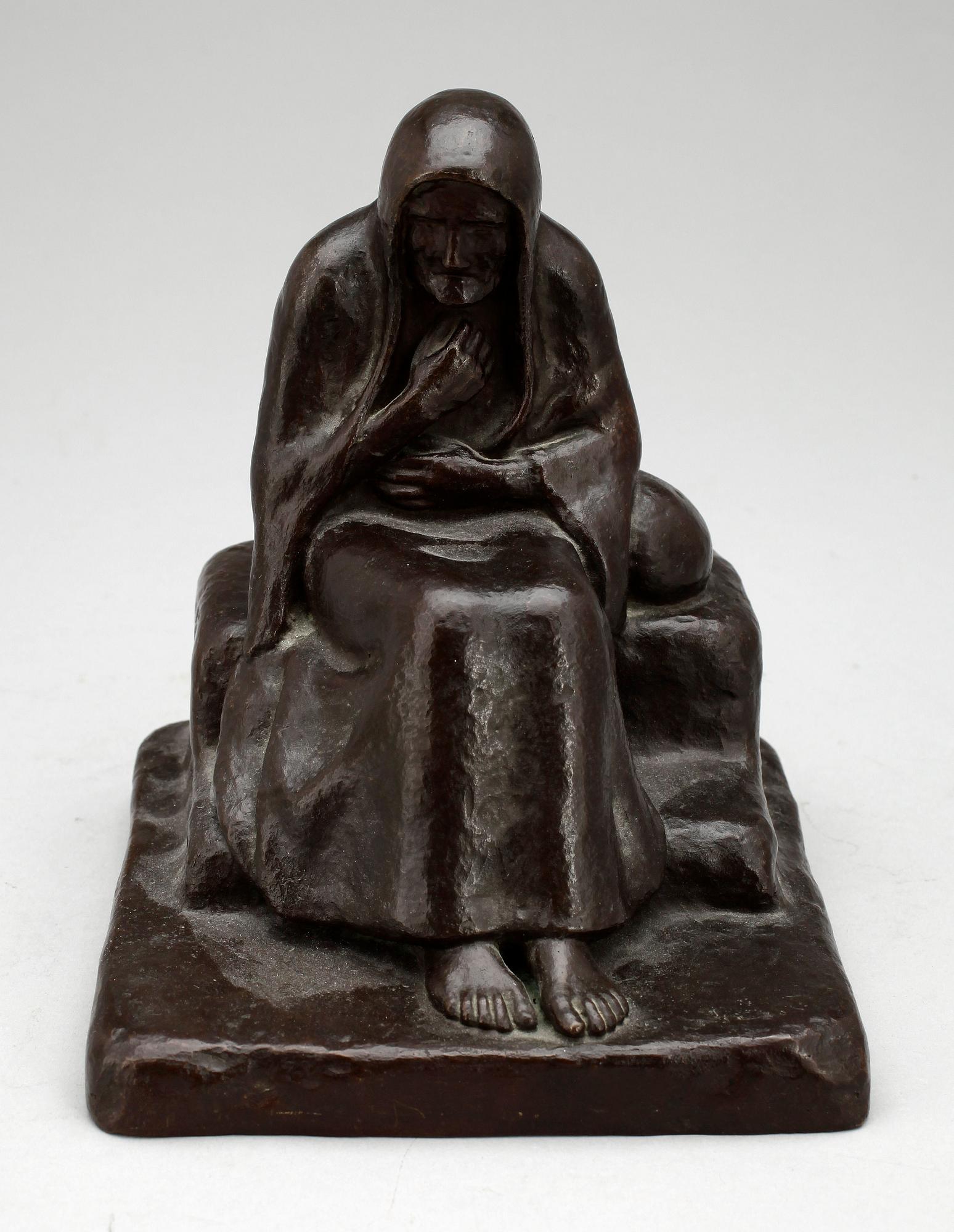 JOHANNES COLLIN, skulptur, brons, sign o dat 1912.