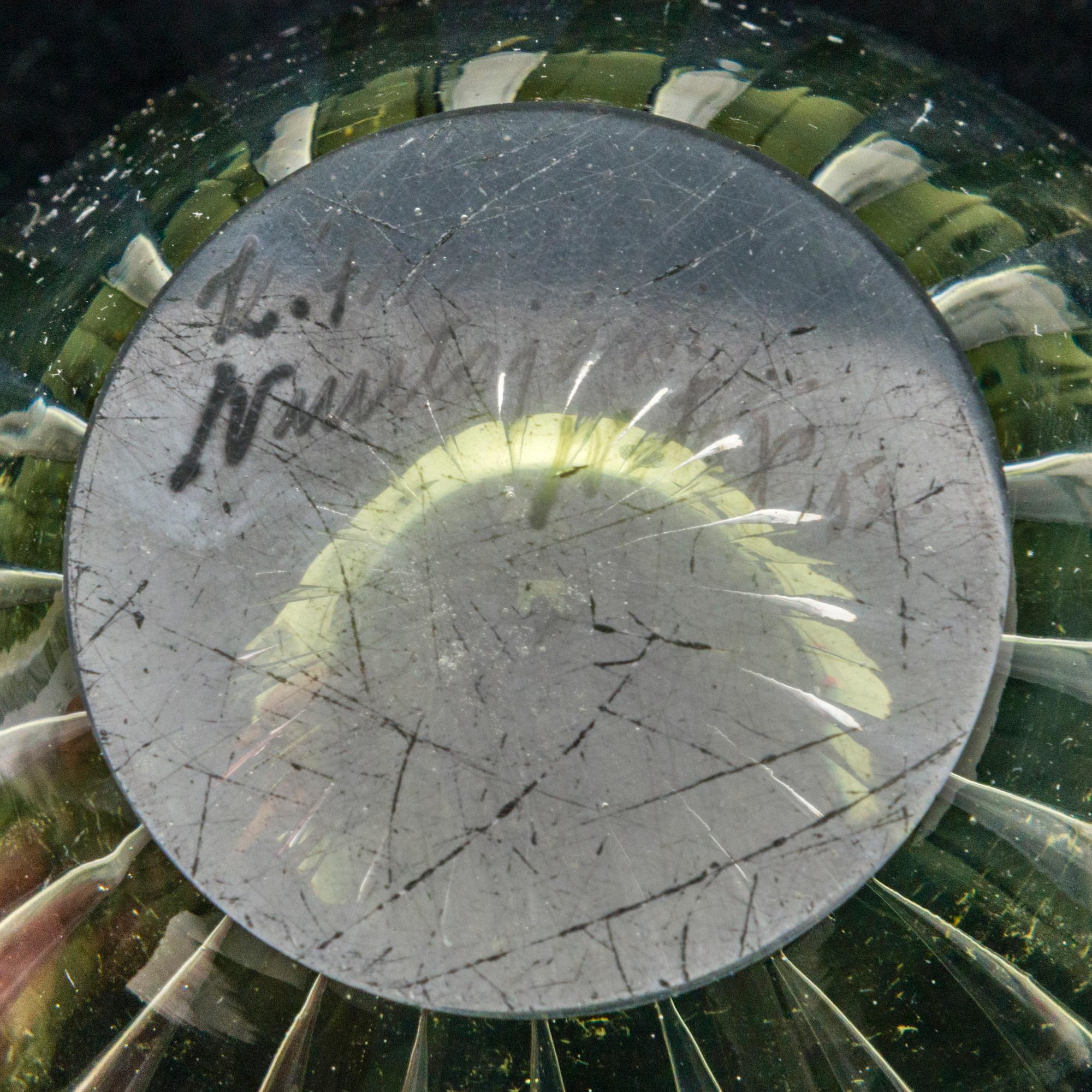 KAJ FRANCK, Four glass vases "Kaisla"(Reed). Three signed K. Franck Nuutajärvi Notsjö. 1950:s.