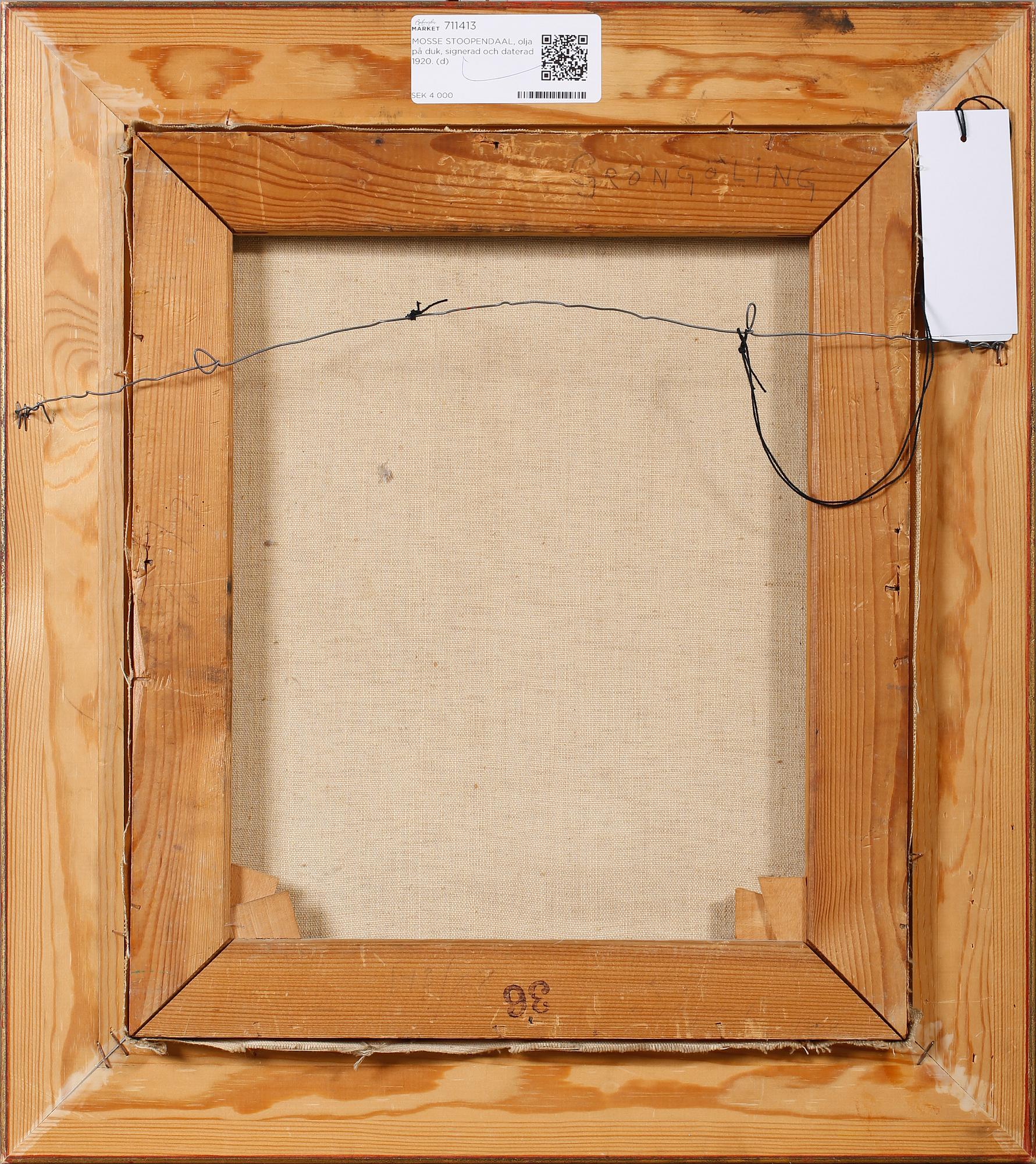 MOSSE STOOPENDAAL, olja på duk, signerad och daterad 1920.