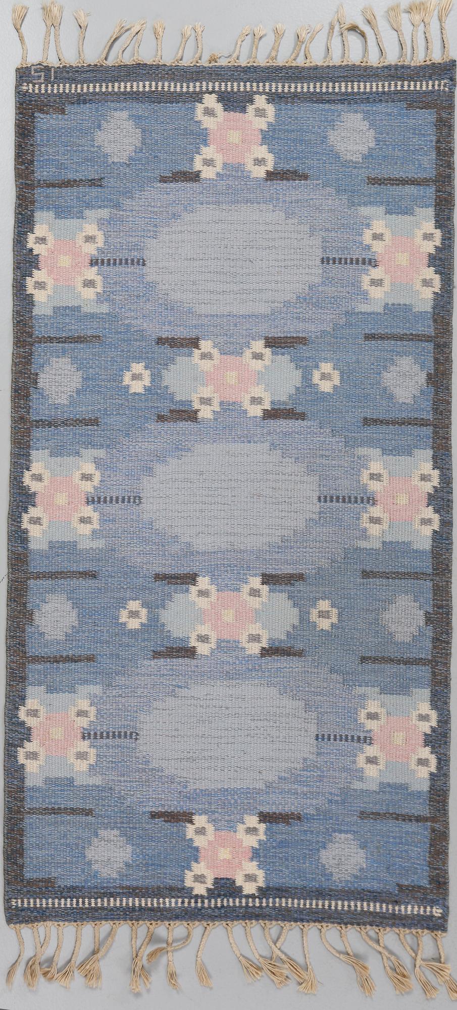 MATTA, rölakan, 163 x 85 cm,  Ingegerd Silow, monogramsignerad, 1900-talets andra hälft.