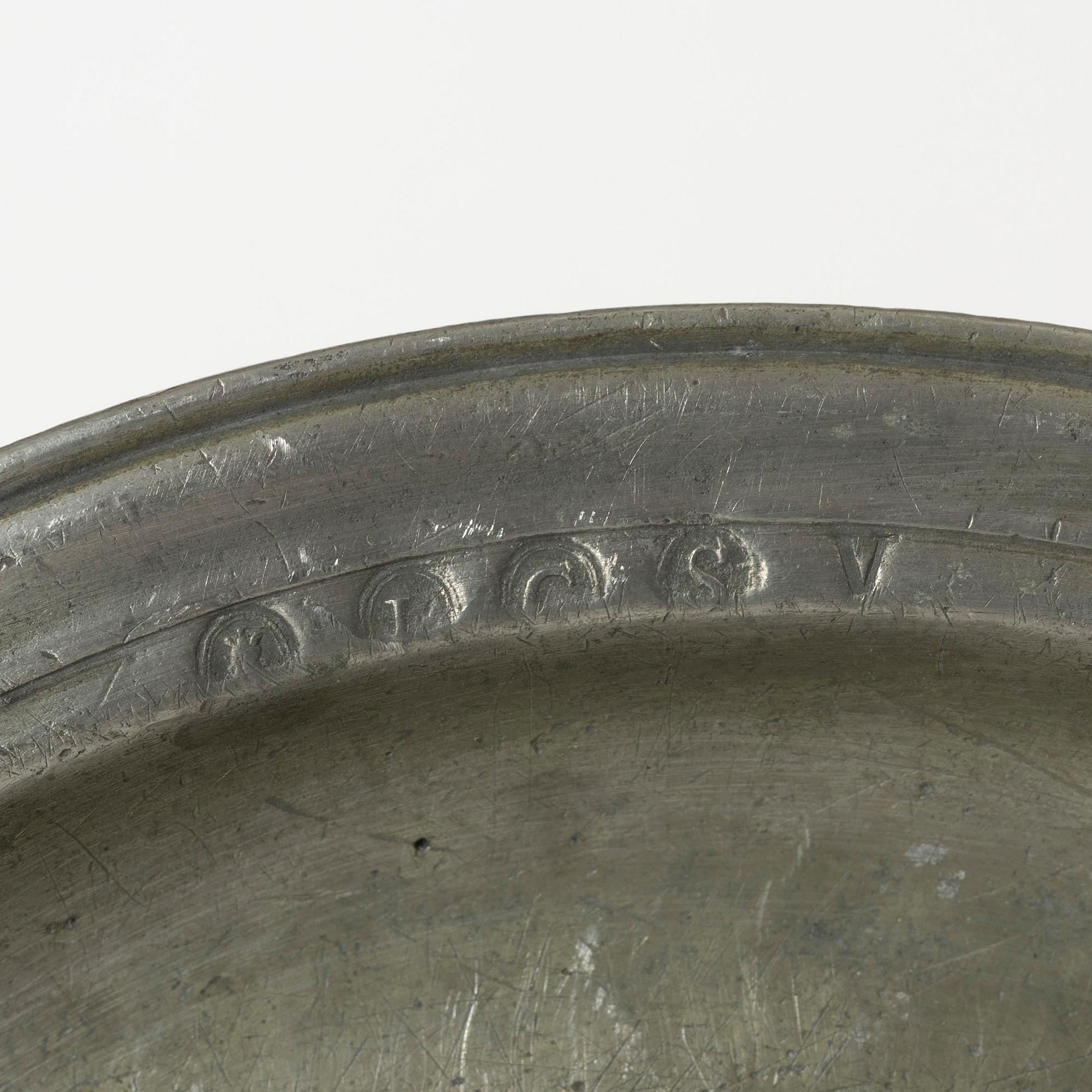 Tin objects, six pieces, Sweden, 18th-19th century.