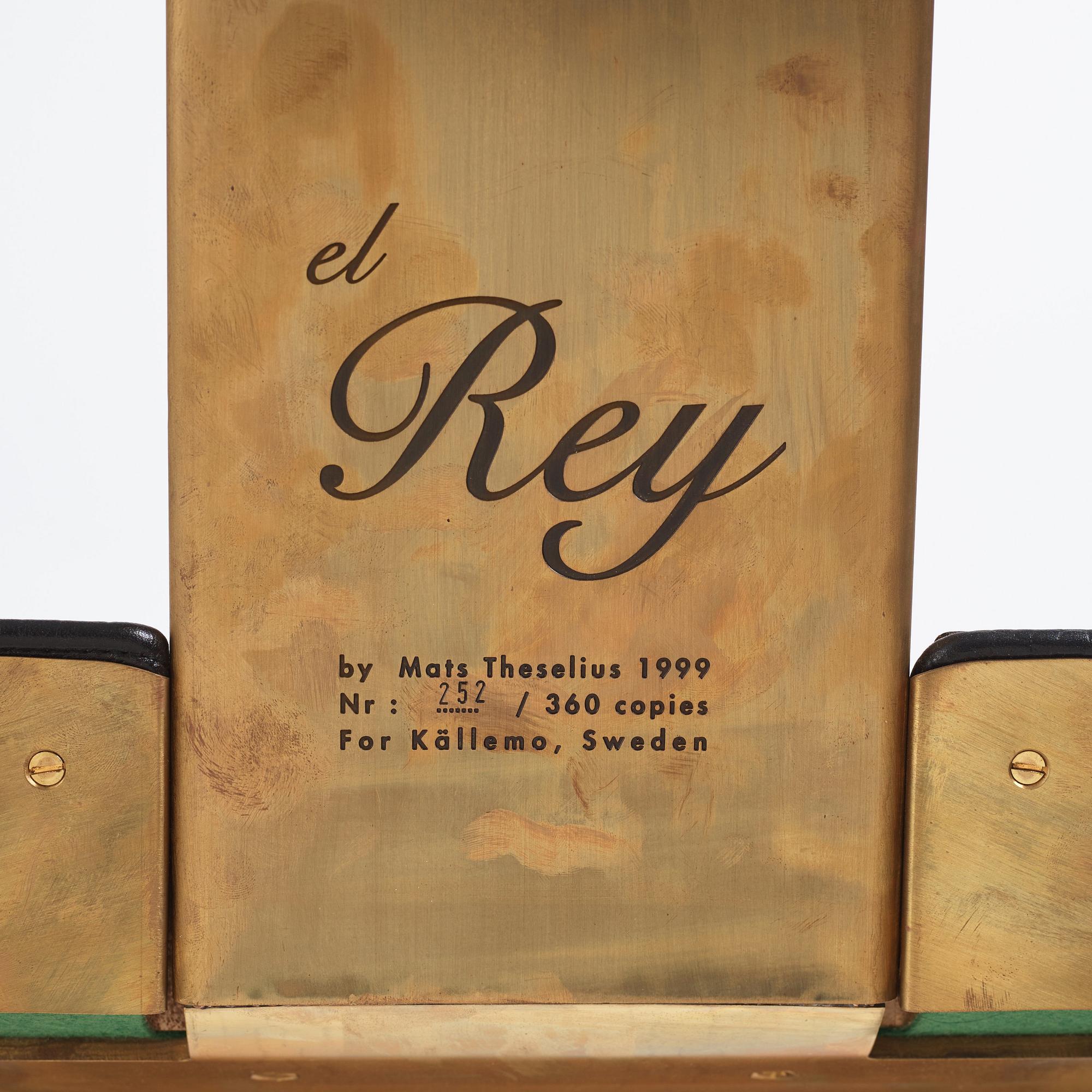 Mats Theselius, fåtölj, "el Rey", ed. 252/360, Källemo, efter 1999.
