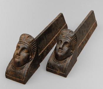 ELDHUNDAR, 1 par, gjutjärn, sent 1800-tal.