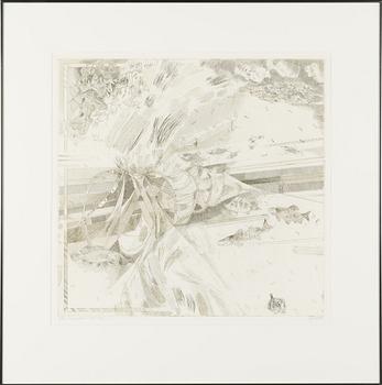 Vive Tolli, etching, singed and dated 1983, numbered 15/40.