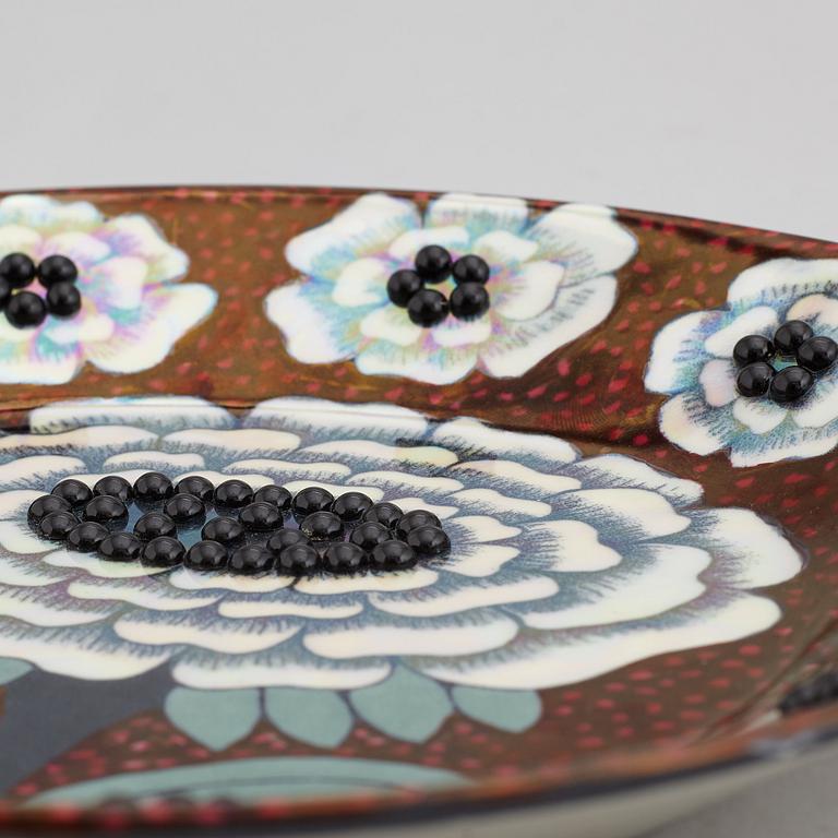 BIRGER KAIPIAINEN, ceramic Fiori dish, marked "Birger Kaipiainen, Arabia art made in Finland 1983", numbered 1903/2000.