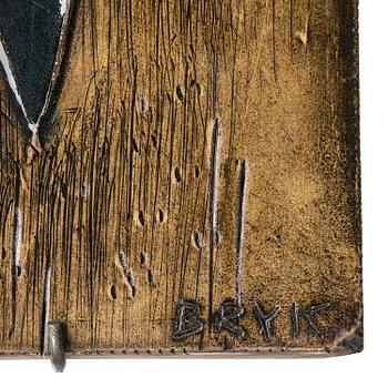 Rut Bryk, a stoneware relief depicting birds, Arabia, Finland, 1950s.