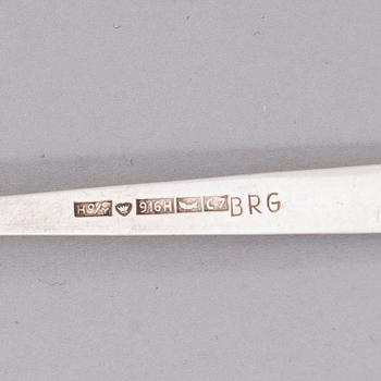 BERTEL GARDBERG, ATERINSARJA, 108 osaa, hopeaa, "Birgitta", Hopeatehdas oy, Helsinki 1956-61.