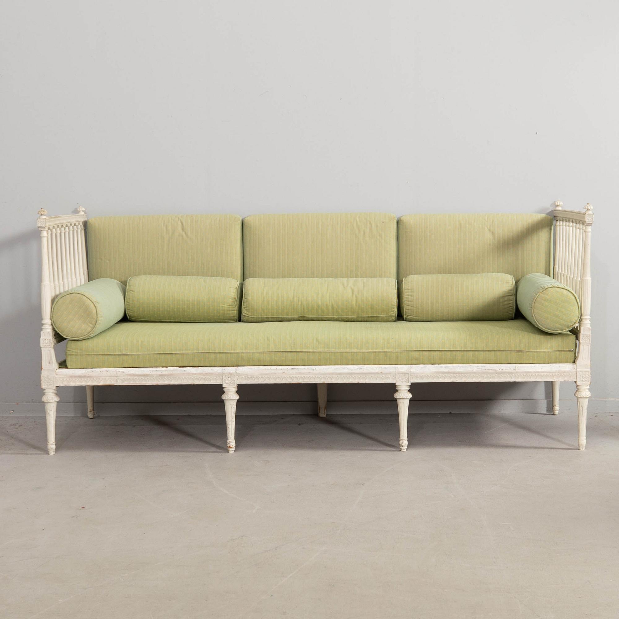 Bänk/soffa, gustaviansk stil, 1900-tal.