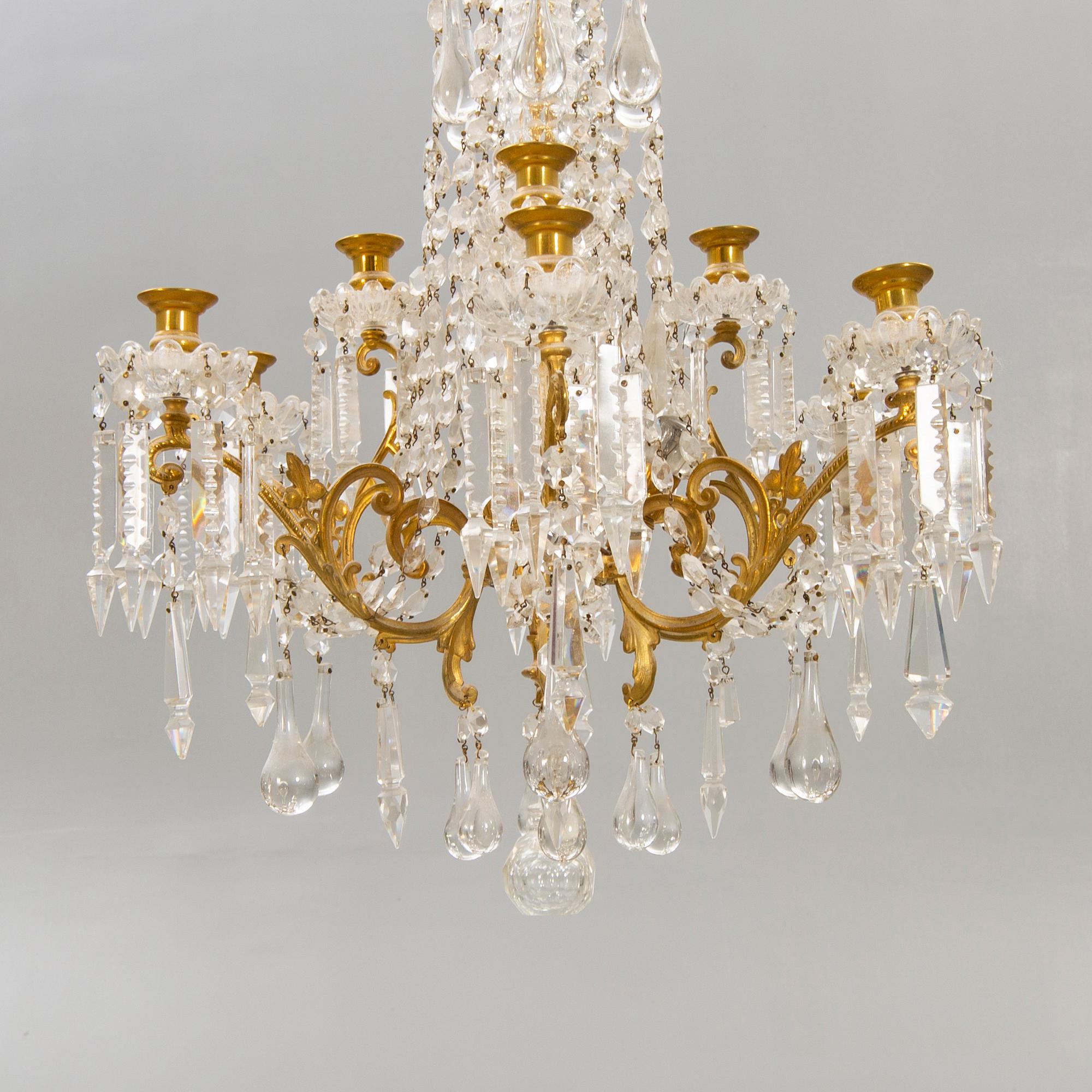 A chandelier around 1900.