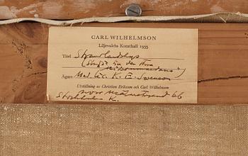 Carl Wilhelmson, "Strandlandskap" (Fiskebäckskil med Lysekils kyrka).