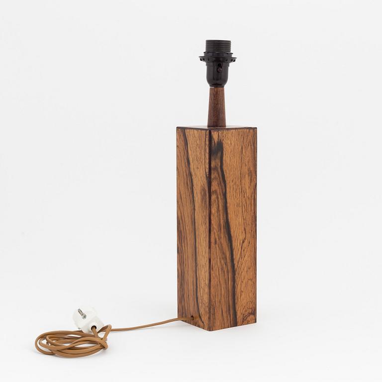A rosewood veneered table light, 1960's.