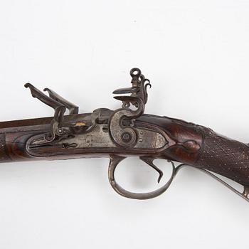 A double barrelled flintlock sporting gun by Guillame Berleur (1780-1830) possibly from Marshal Marquis de Marmont.
