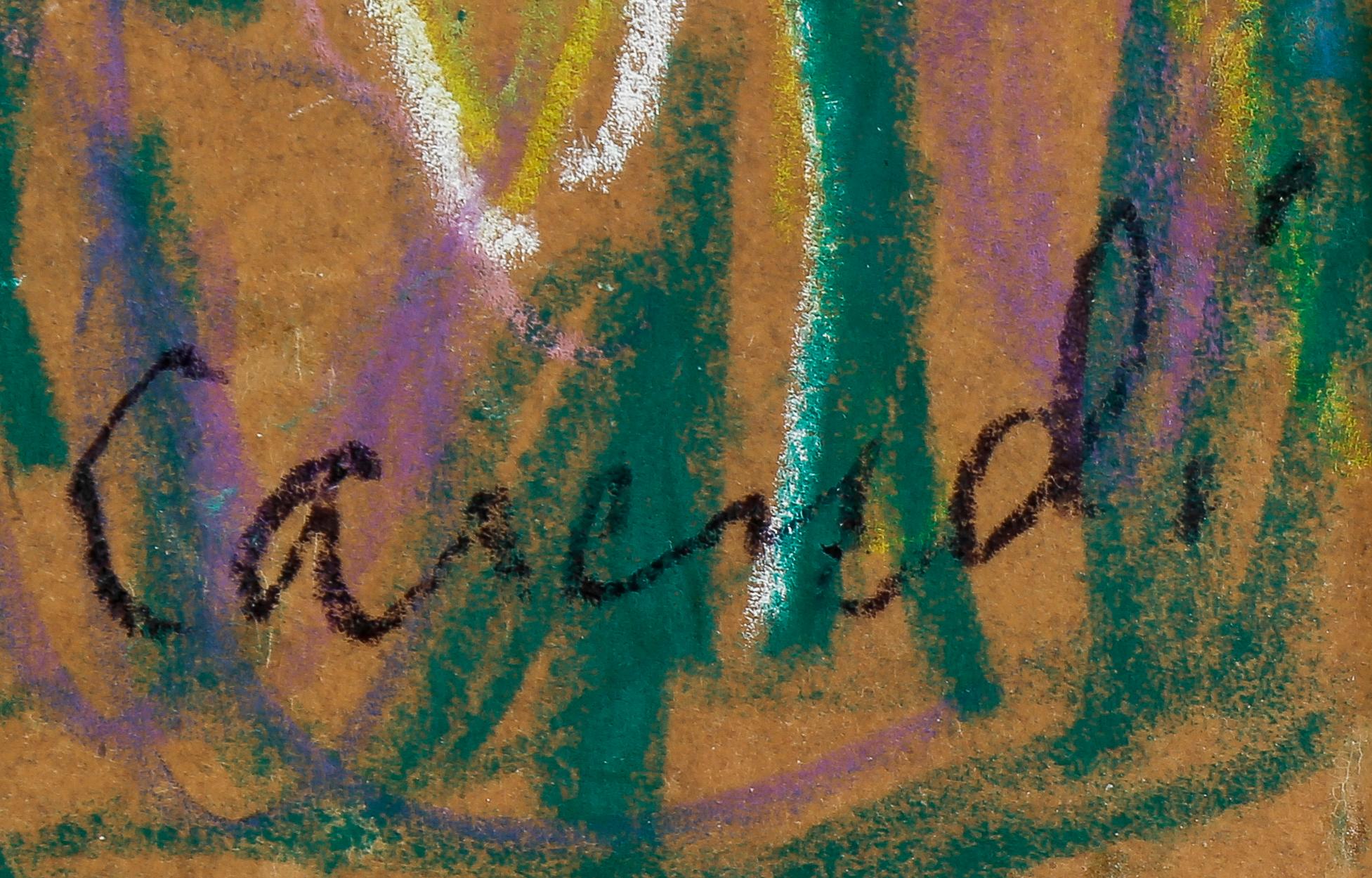 KURT CARENDI, pastell på pannå, signerad.