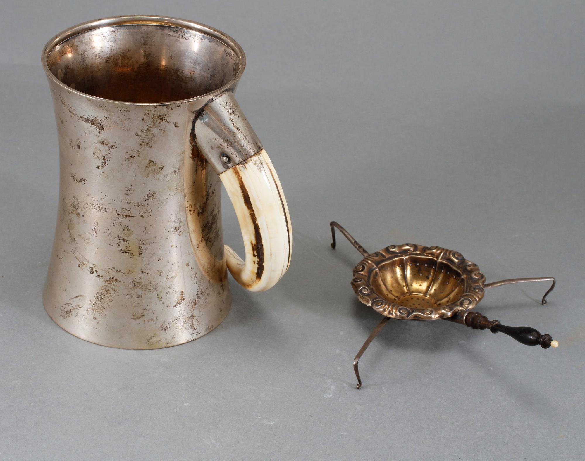 STOP SAMT TESIL, 2 delar, silver, bl a K. Anderson, Stockholm, 1800-1900-tal, vikt 469 gram.