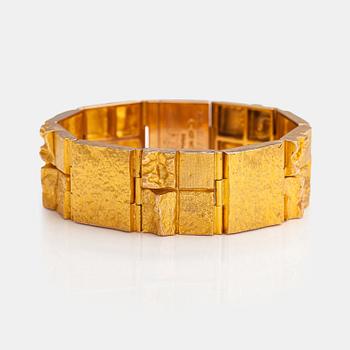 Björn Weckström, A 14K gold bracelet "Quadrate forms". Lapponia 1967.