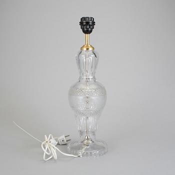 BORDSLAMPA, glas, "Bohemia" Cczechoslovakia, etikettmärkt, 1960-tal.