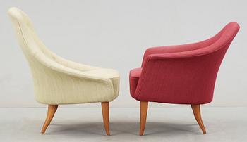 FÅTÖLJER, 2 st, "Lilla Adam" och "Lilla Eva", Kerstin Hörlin-Holmqvist, NK:s Triva-serie, 1900-talets andra hälft.