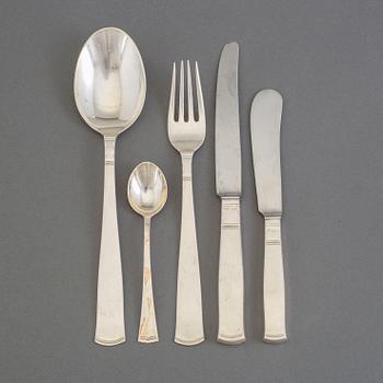 JACOB ÄNGMAN, bestickservisdelar, 26 delar, silver, "Rosenholm", GAB, Stockholm, 1950-tal.