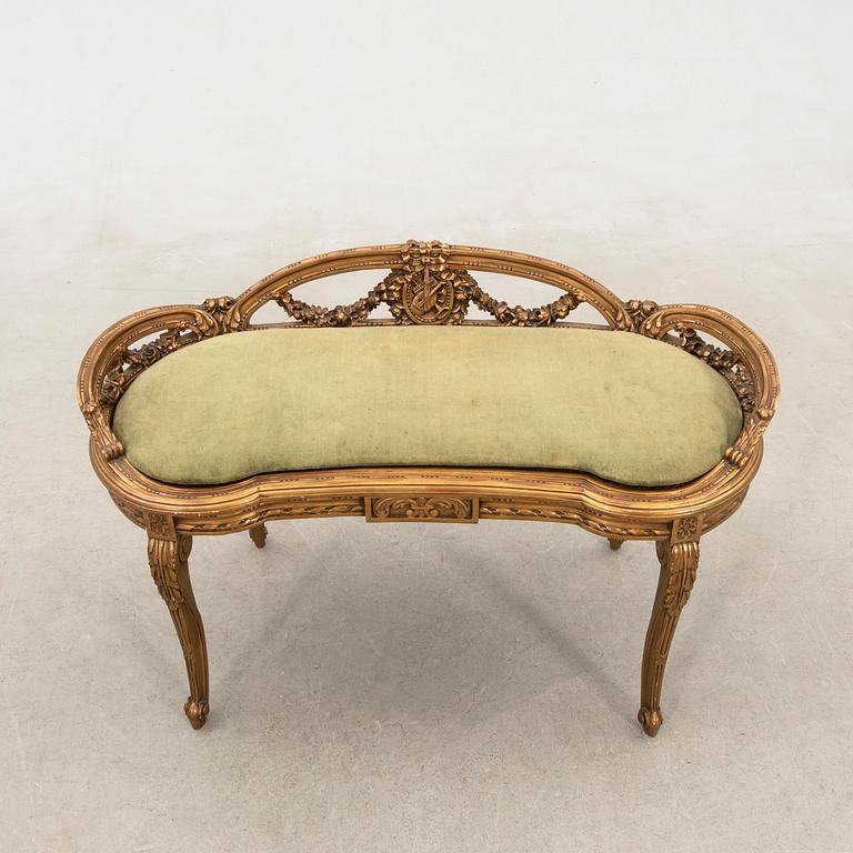 Bänk Louis XV-stil 1900-talets mitt/andra hälft.