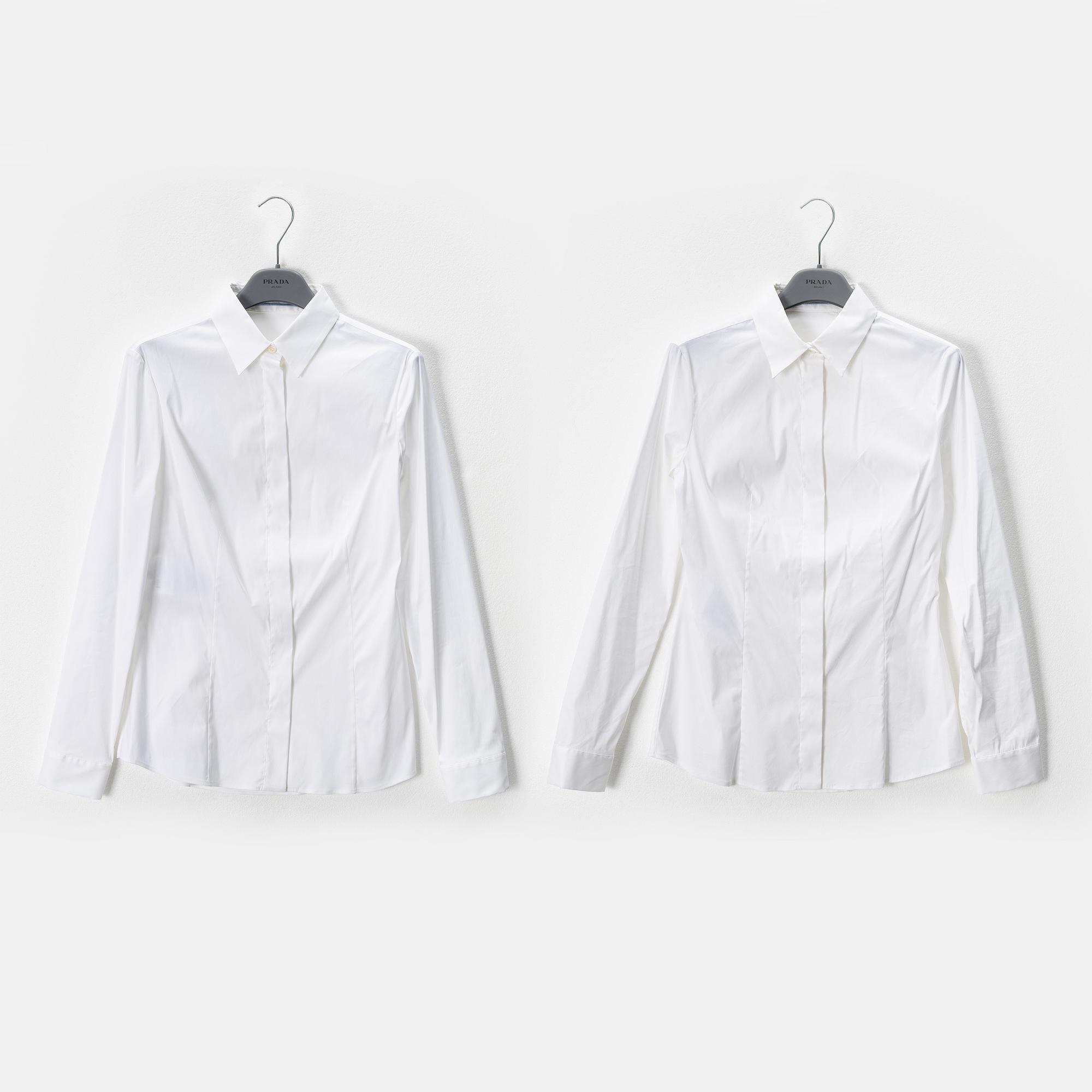 Prada, two white shirts, size 38.