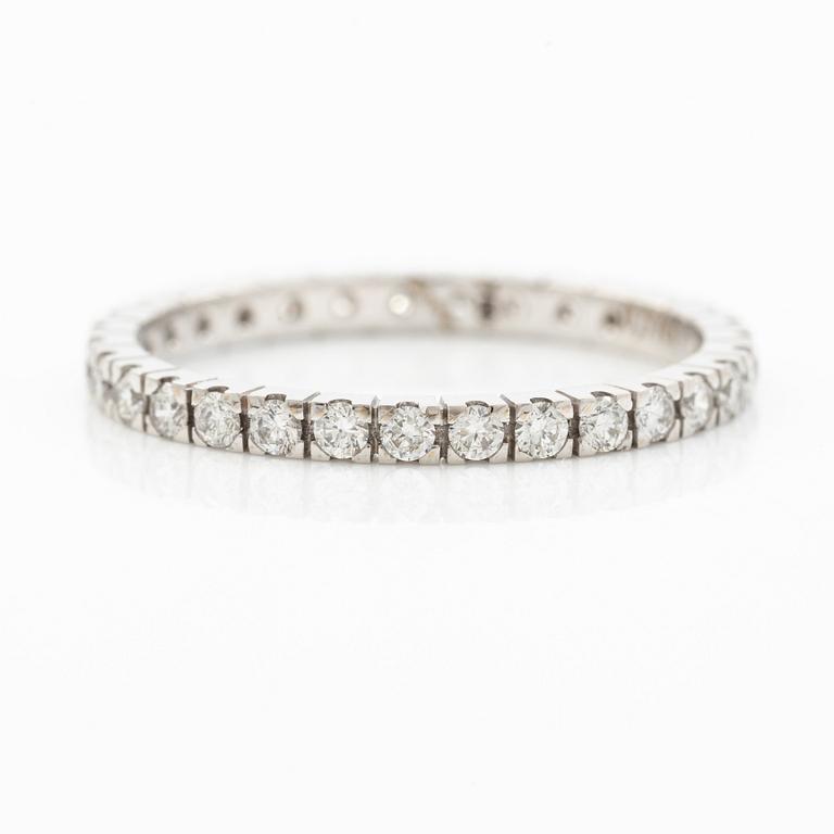 Ring, full eternity band, 18K white gold set with brilliant-cut diamonds.