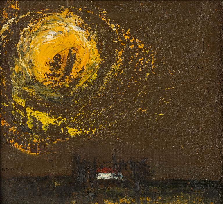 Christer Strömholm, oil on panel, signed and dated -46.