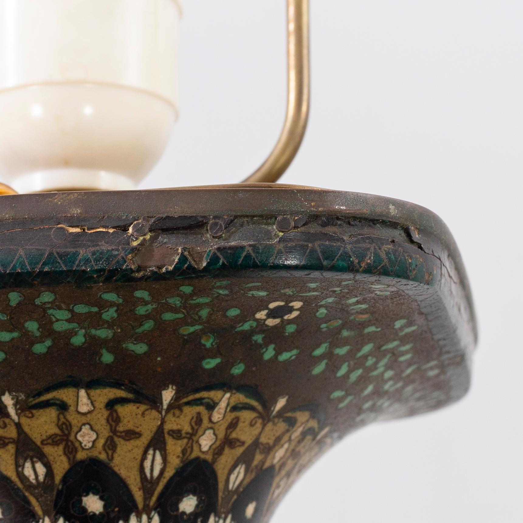 A PAIR OF Japanese CLOISONNÉ TABLE LAMPS CA 1900.