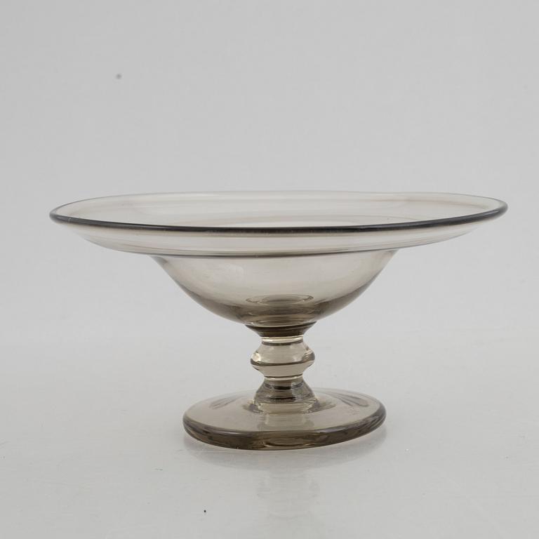 A Swedish glass tazza, 19th century.